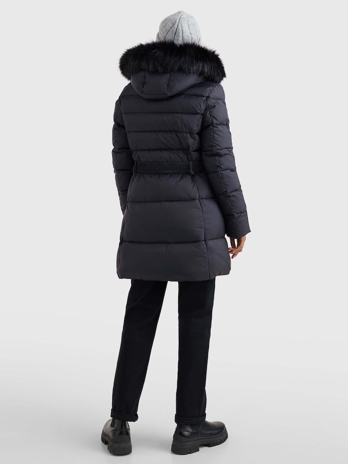 Tommy Hilfiger Th Protect Padded Belted Puffer Women's Coats Black | 7l8V5yYa5brk