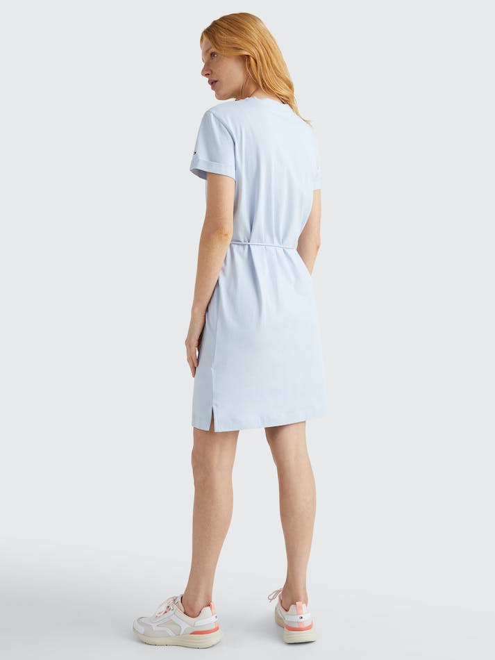 Tommy Hilfiger Tie Waist Mini Women's Dress Blue | fLnEGZcBAvWn