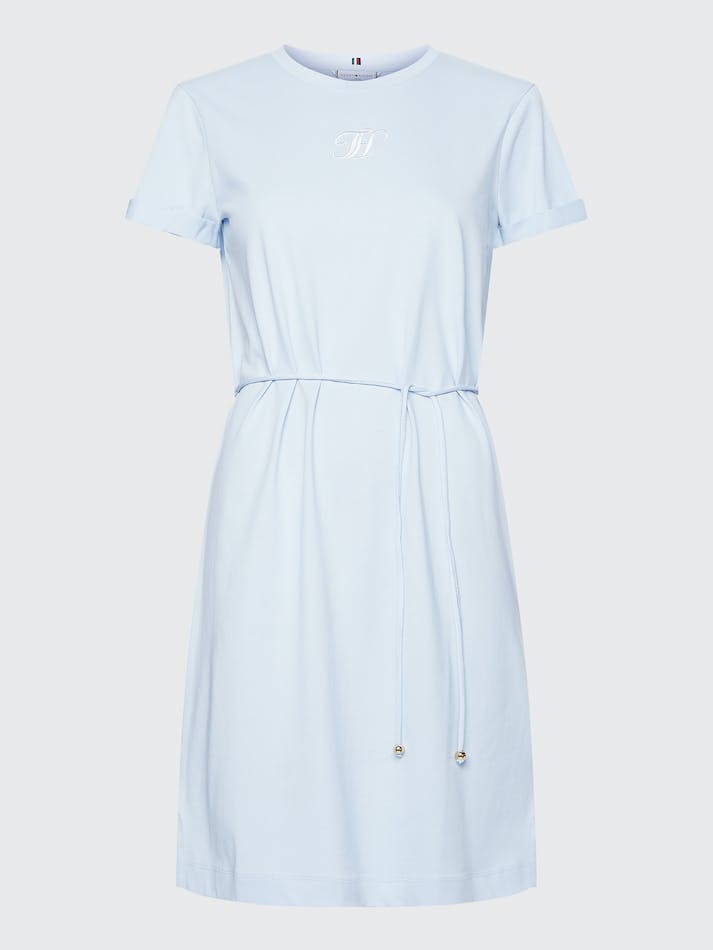 Tommy Hilfiger Tie Waist Mini Women's Dress Blue | fLnEGZcBAvWn