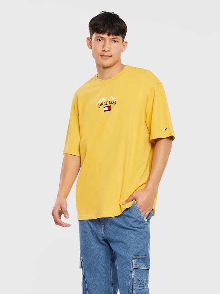 Tommy Jeans Timeless Arch Men's T Shirts Yellow | 3mNypkxIvHTE