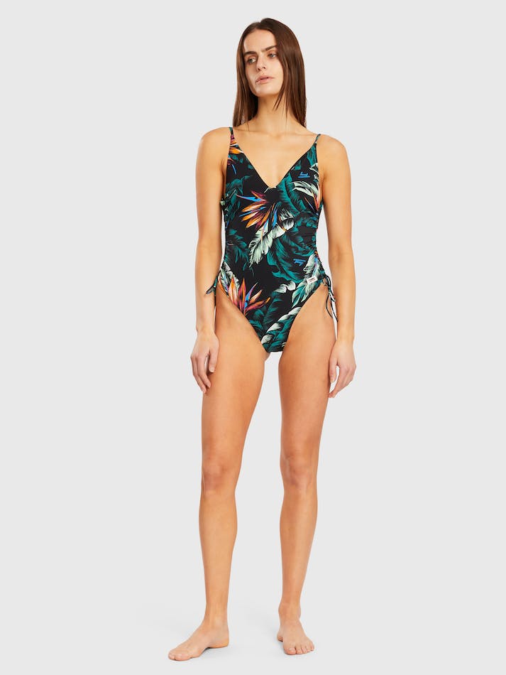 Tommy Hilfiger Tropical One Piece Women's Swimwear Vintage Dark Tropic | yzo1Y7girbkf