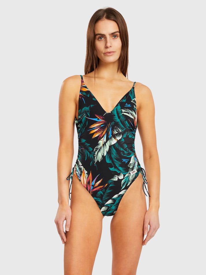 Tommy Hilfiger Tropical One Piece Women\'s Swimwear Vintage Dark Tropic | yzo1Y7girbkf