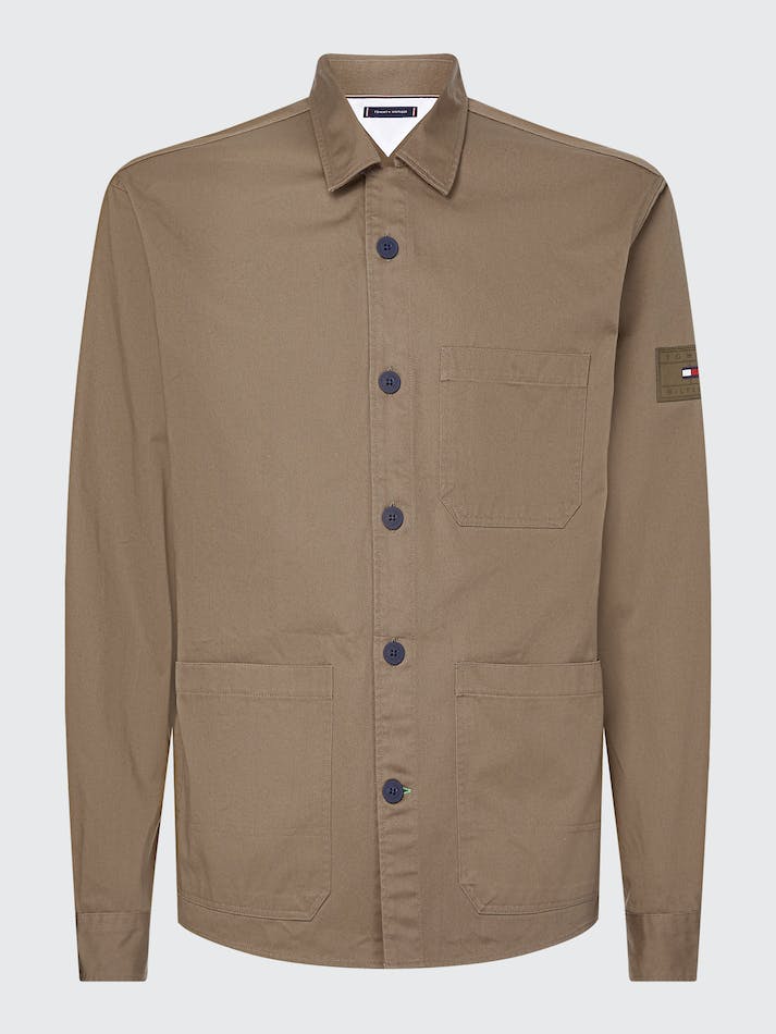 Tommy Hilfiger Twill Shirt Men's Jackets Faded Military | bxBKaOVlnfFq