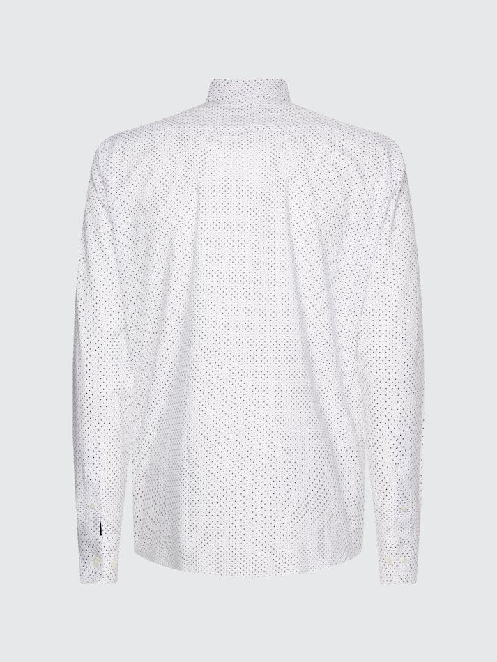 Tommy Hilfiger Twotone Dotprint Men's Shirts White / Navy | kQywATiXWAup