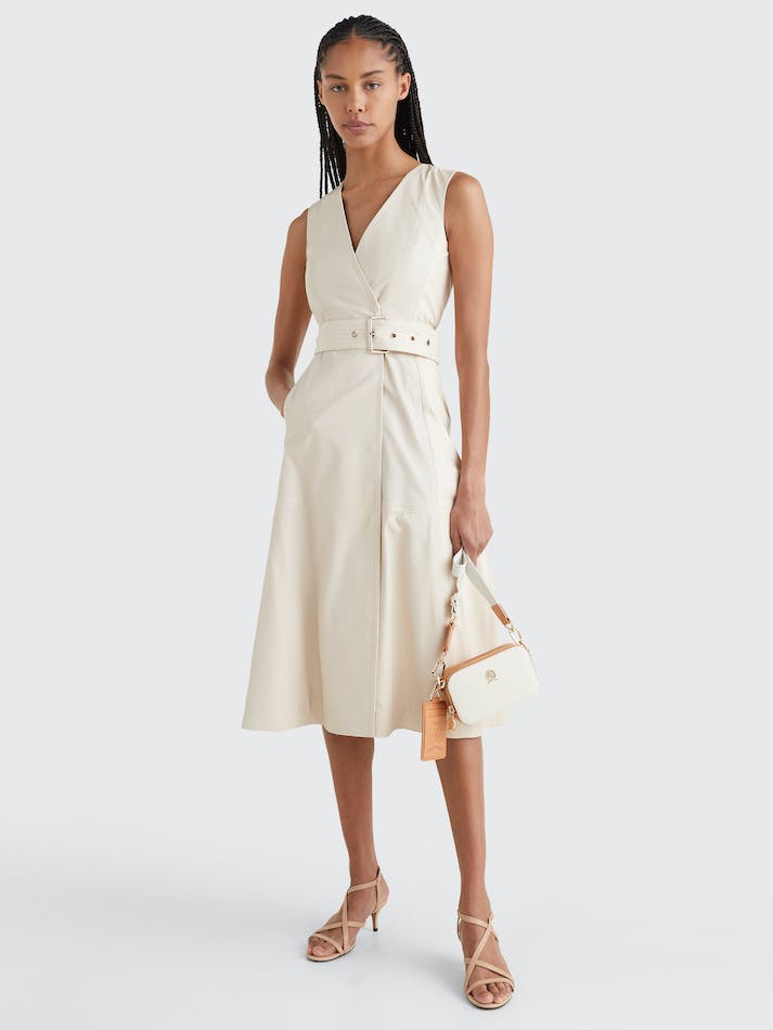 Tommy Hilfiger Utility Wrap Women's Dress Brown | kTOlaVf3yFed