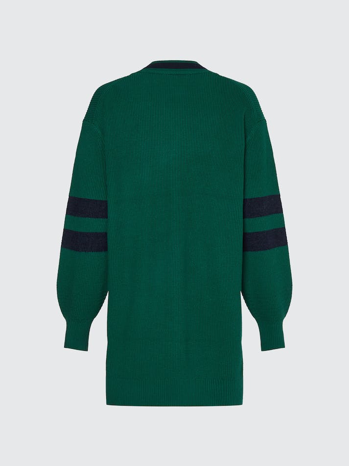 Tommy Hilfiger Varsity V-Neck Women's Sweaters Green | 1yMguAWIS2gg