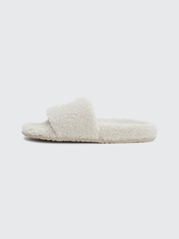 Tommy Hilfiger Warm Lined Sherpa Women's Slippers Beige | P3wHkMdS61N5