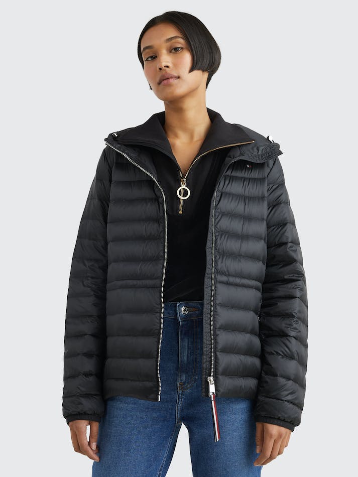 Tommy Hilfiger Water Repellent Down Puffer Women's Jackets Black | U8Mhq0njrBn0