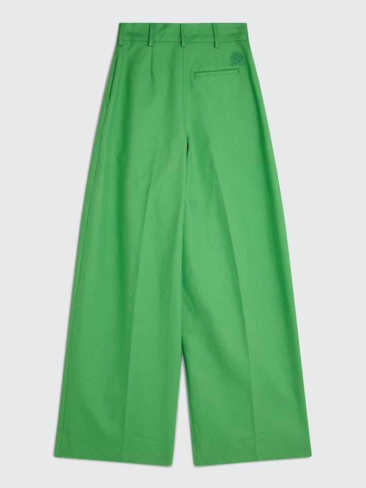 Tommy Hilfiger Wide Leg Chino Women's Trousers Light Green | O1EtvIjeLcGf