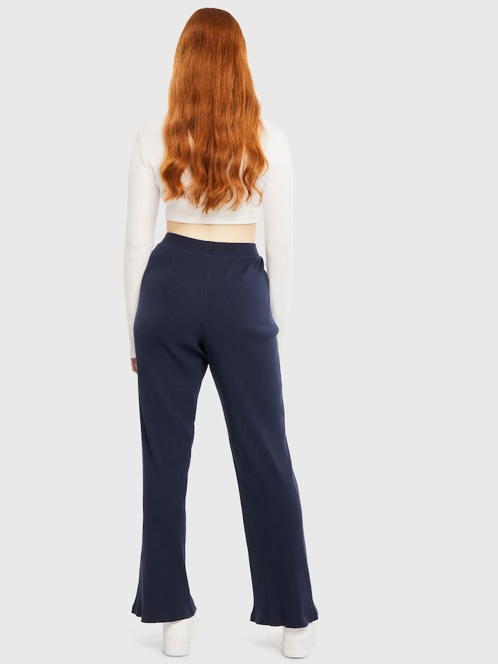 Tommy Jeans Wide Leg Women's Pants Navy | ia6p4HYTeWWA