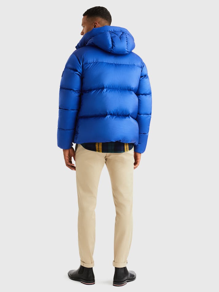 Tommy Hilfiger Zero Gravity Padded Hooded Puffer Men's Jackets Blue | 7wxLjKJEJi6p