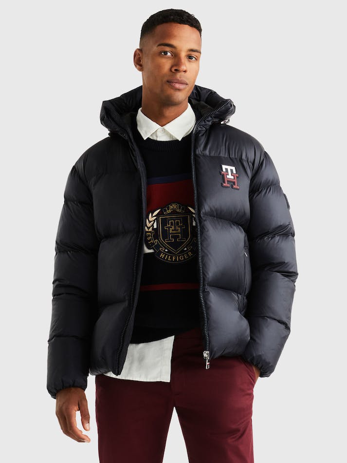 Tommy Hilfiger Zero Gravity Padded Hooded Puffer Men\'s Jackets Blue | zCPhGjjK1x7Q