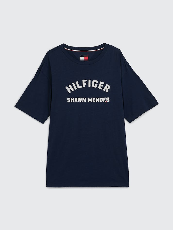 Tommy Hilfiger x Shawn Mendes Archive Fit Men's T Shirts Dark Grey Navy | tYohDIw8ztKW