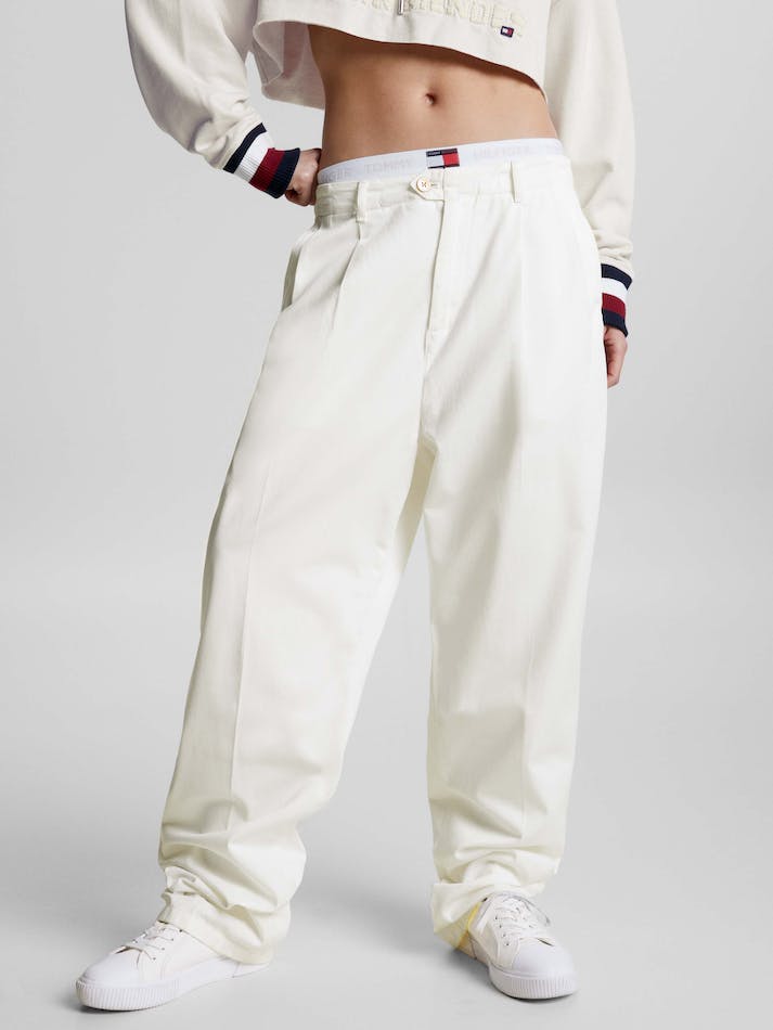 Tommy Hilfiger x Shawn Mendes High Rise Women's Trousers White | EGbgCrIsHDYF