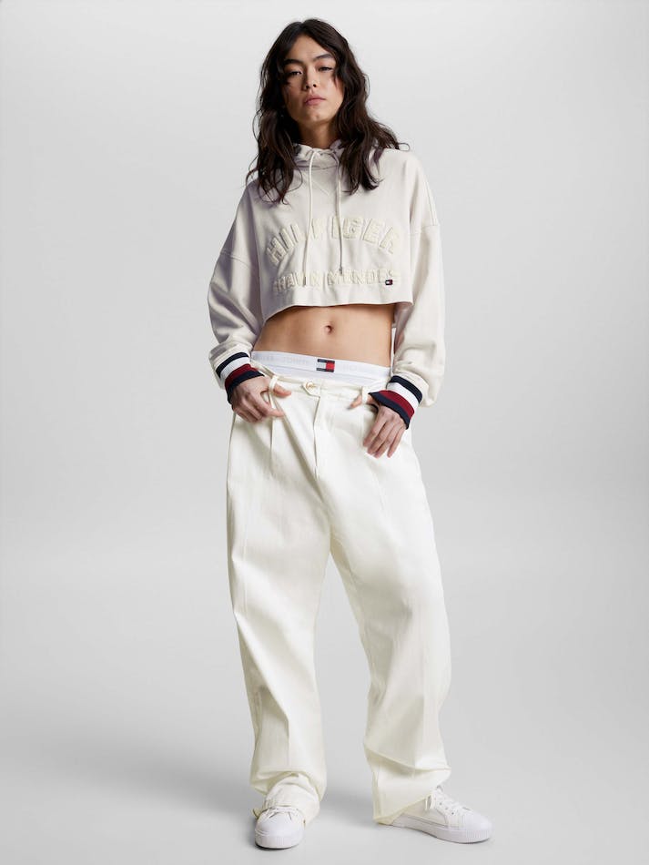 Tommy Hilfiger x Shawn Mendes High Rise Women\'s Trousers White | EGbgCrIsHDYF