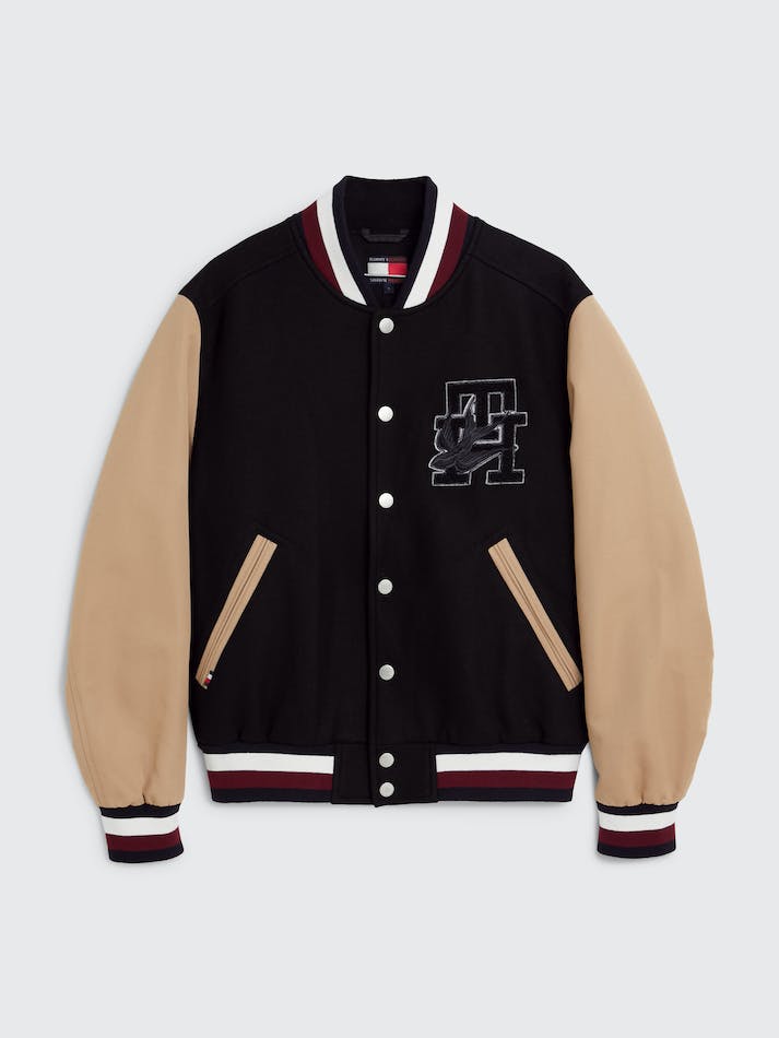 Tommy Hilfiger x Shawn Mendes Varsity Bomber Men's Jackets Black | bsEsc17T1Wla