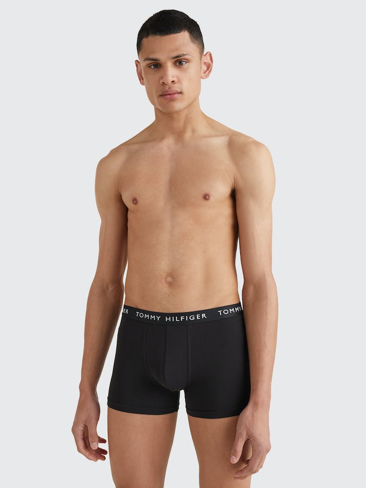 Tommy Hilfiger 3-Pack Logo Waistband Men's Underwear Black | NclR4mxyu0Oh