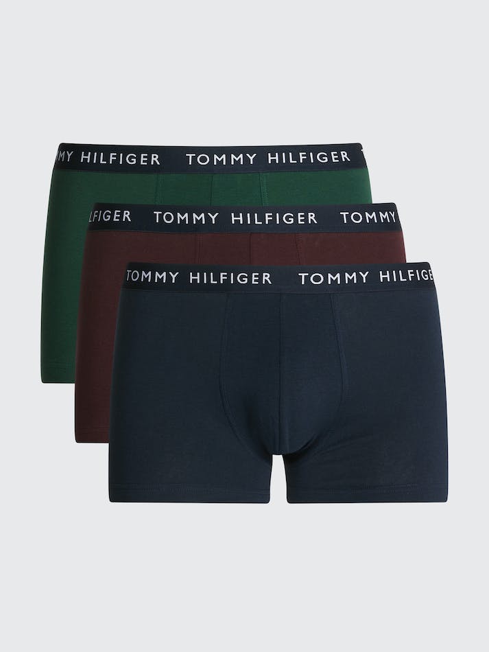 Tommy Hilfiger 3-Pack Logo Waistband Men's Underwear Dark Blue | gHVlkamym4iY