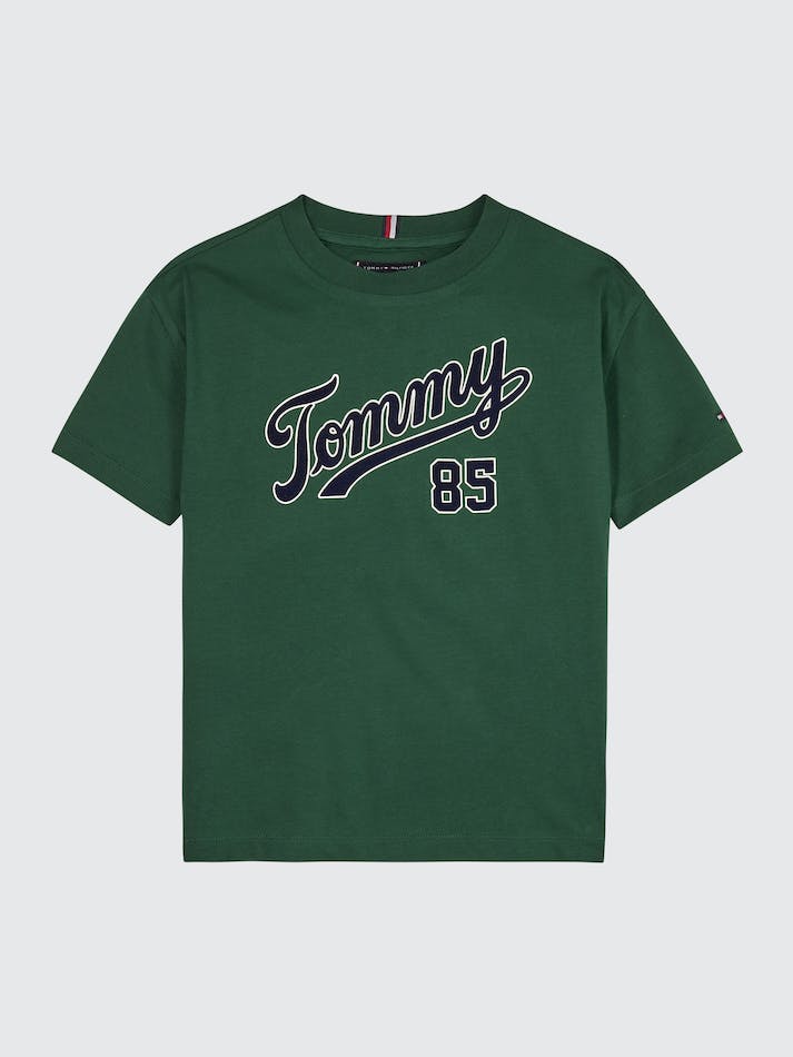 Tommy Hilfiger Boys 3-7 College Organic Cotton Kids' T Shirts Green | d9bRopvP6GWH