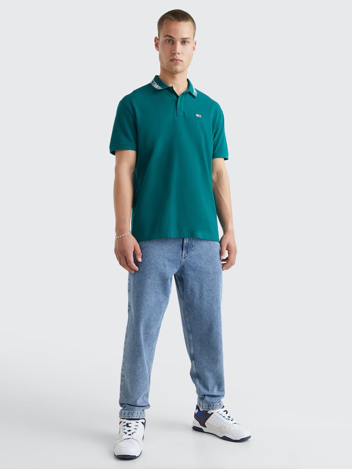 Tommy Jeans Branded Men's Polo Shirts Dark Green | VQsxv1AMSjKh