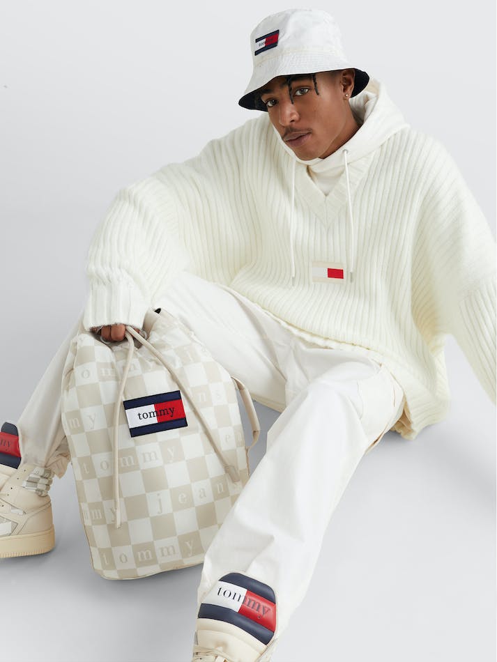 Tommy Hilfiger Checkerboard Sling Women's Bags White | dMJyJRxJJVnV