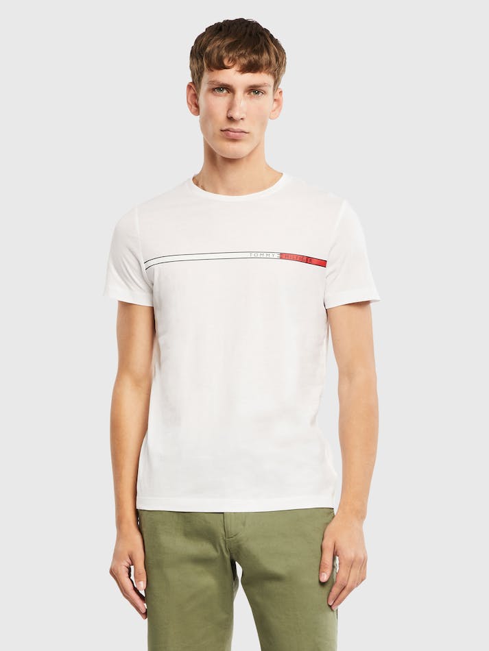 Tommy Hilfiger Corp Men's T Shirts White | q2Hnqs9AsLPs