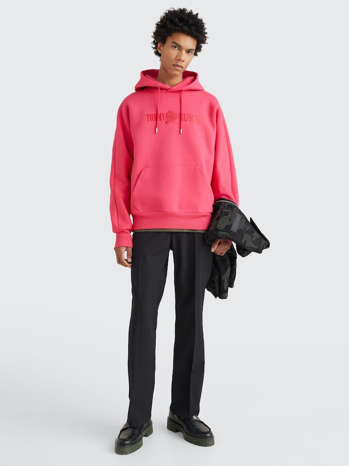 Tommy Hilfiger Crest Men's Hoodie Pink | yjSiTiQq7l3L