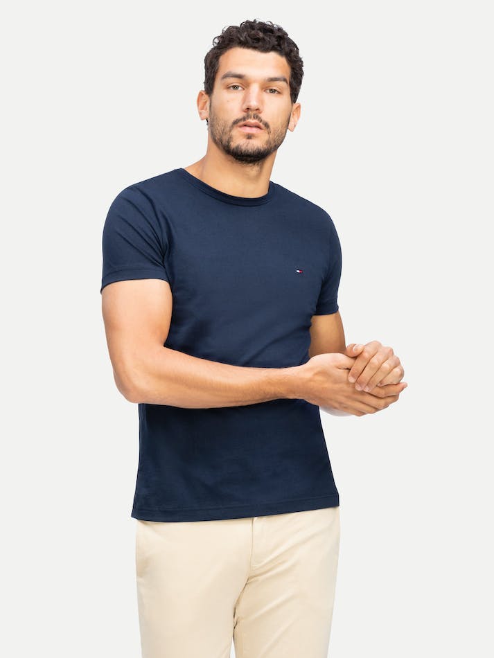 Tommy Hilfiger Essential Cotton Men's T Shirts Blue | 3DcaeQoVxodc