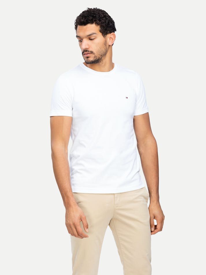 Tommy Hilfiger Essential Cotton Men's T Shirts White | Pj3gcW39EKC0