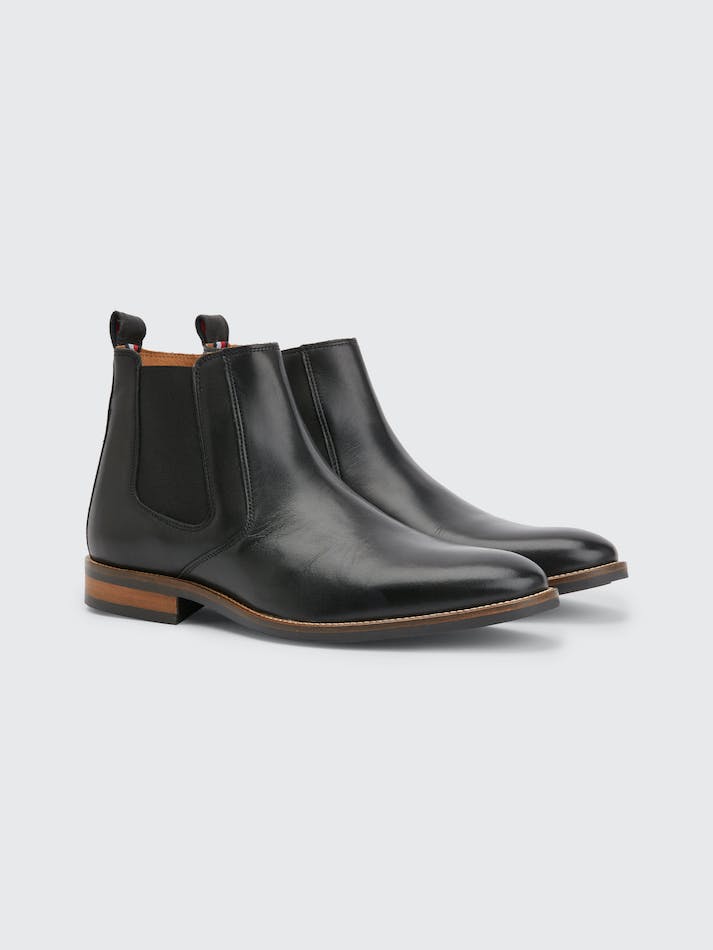 Tommy Hilfiger Essential Leather Chelsea Men's Boots Black | 0otaEZub9Vwn