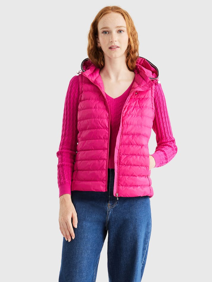 Tommy Hilfiger Essential Lightweight Down Women's Vest Pink | OGa0W7rkZTkw