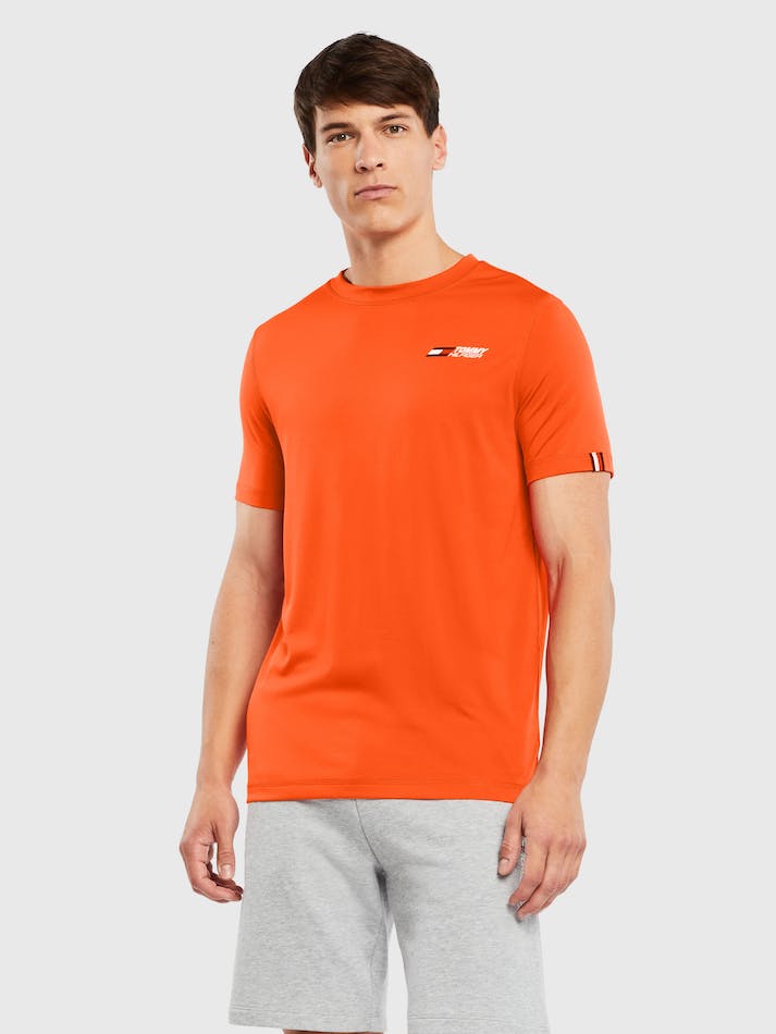 Tommy Hilfiger Essential Training Big Logo Men's T Shirts Orange | GTp055QBPQ5o