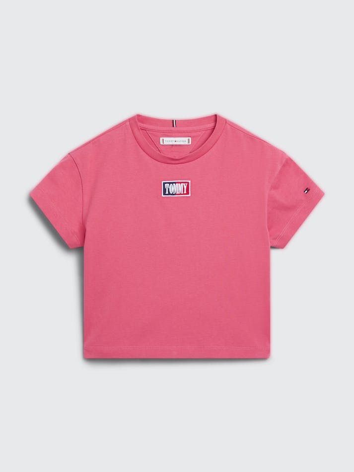 Tommy Hilfiger Girls 3-7 Logo Kids' T Shirts Red | GMlbooYe4CwY