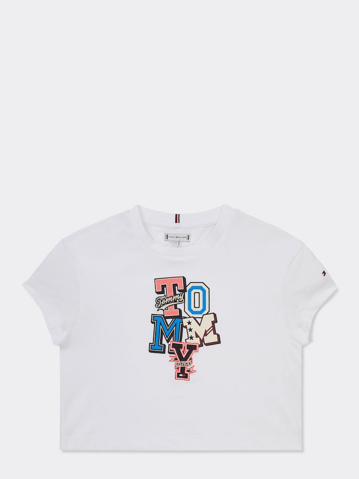 Tommy Hilfiger Girls 8-16 Badge Kids' T Shirts White | EuzDIdroGqwX