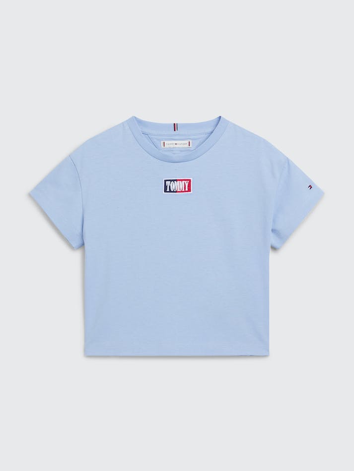 Tommy Hilfiger Girls 8-16 Logo Kids' T Shirts Blue | FYfqKh3M80uu