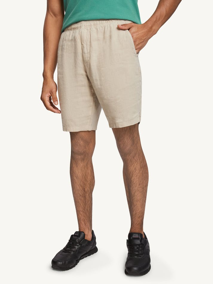 Tommy Hilfiger Harlem Pull On Linen Men's Shorts Grey | r5na6iMiOK9h