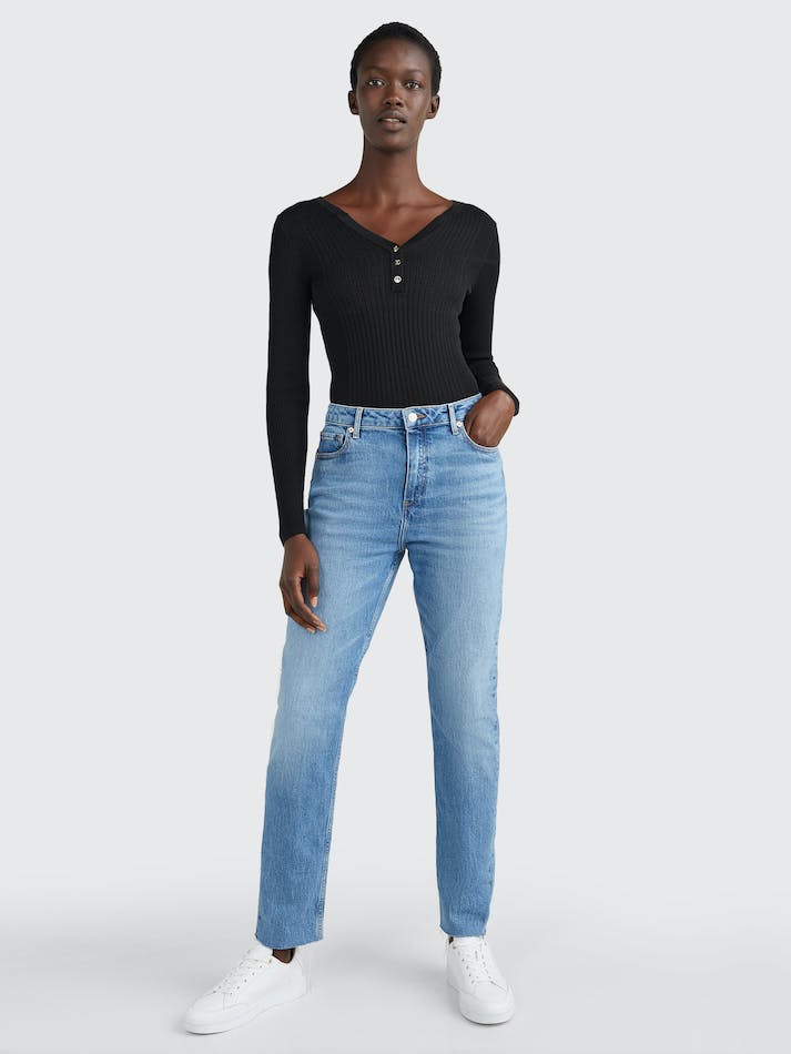 Tommy Hilfiger High Rise Slim Faded Women's Jeans Zazi | 2AZWfYxjM6ID