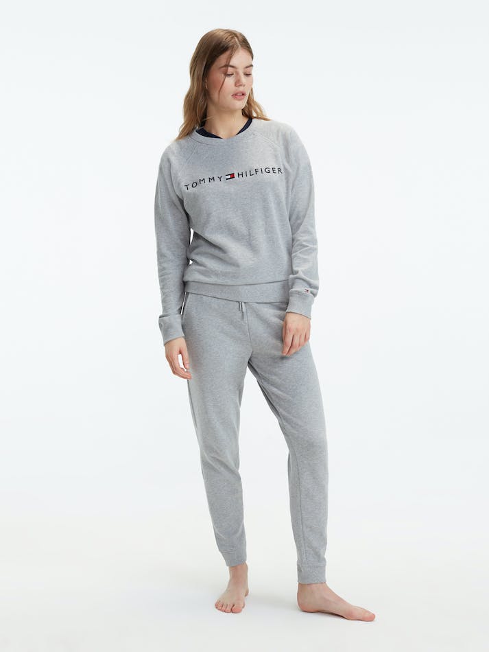 Tommy Hilfiger Logo Track Women's Tops Grey | xLOR5DbuHkou