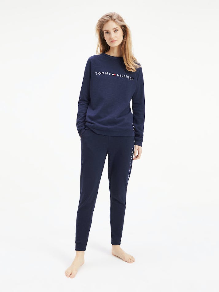 Tommy Hilfiger Logo Track Women's Tops Navy | KCeCL1D5A1gw