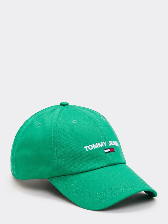 Tommy Hilfiger Organic Cotton Logo Baseball Men's Caps Green | JEi96WtAUi8o