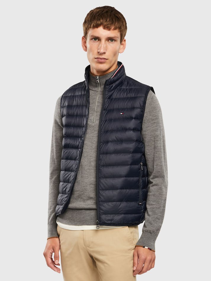 Tommy Hilfiger Packable Down Men's Vest Blue | bEPHkZA2dyf4