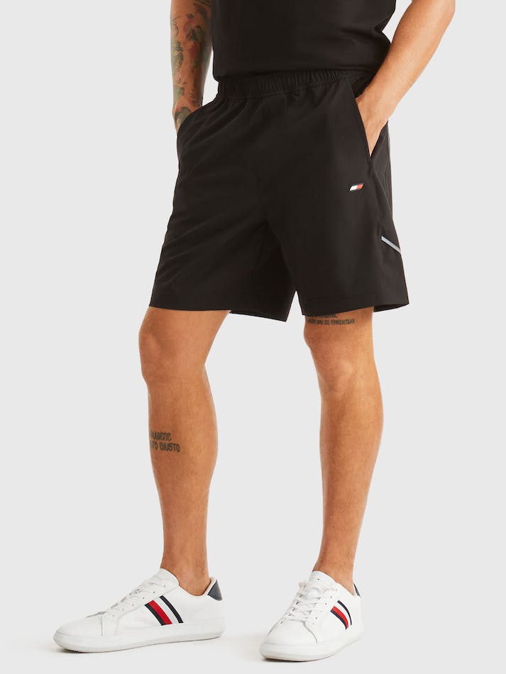 Tommy Hilfiger Piping Training Men's Shorts Black | IImZ012Ydaqd