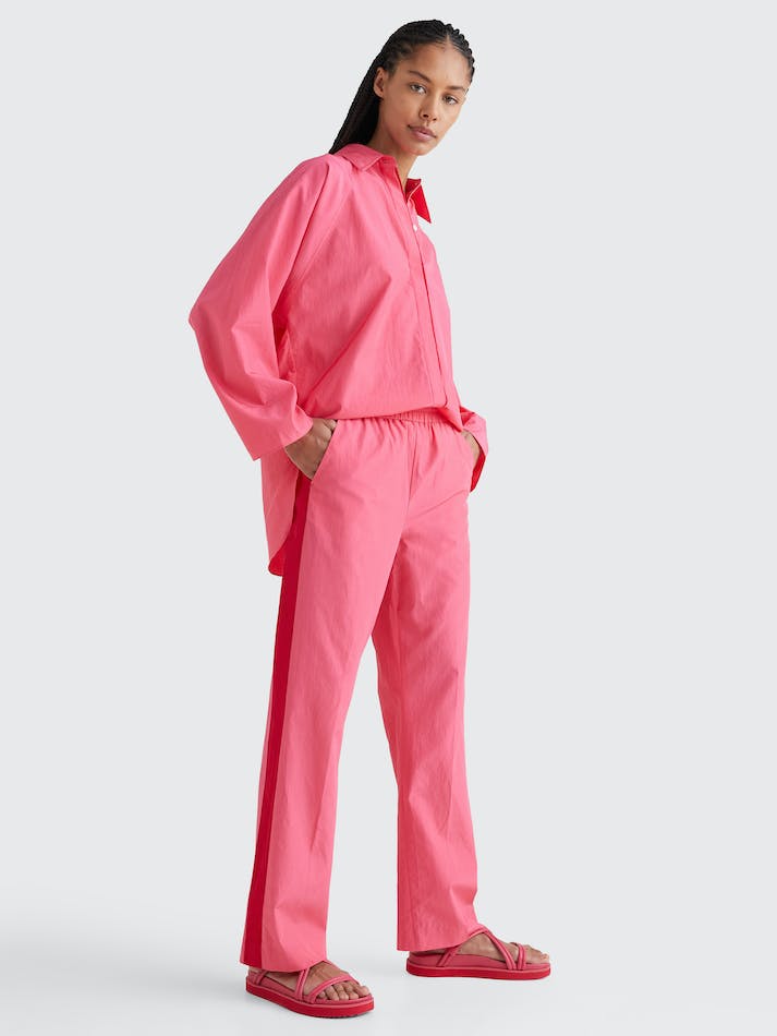 Tommy Hilfiger Prep Relaxed Side Stripe Women's Trousers Pink | Pq1I4wWTanrr