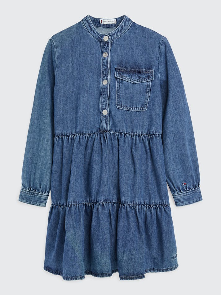 Tommy Hilfiger Rigid Hemp Denim Kids' Dress Hempmedium | zFiPa0s7oVyZ