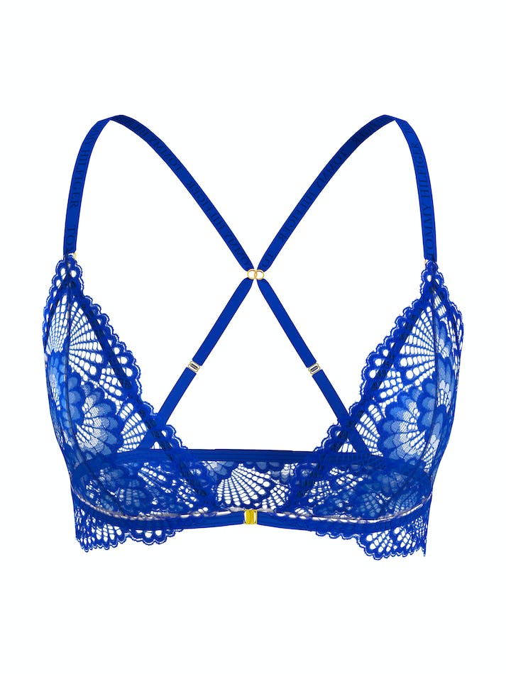 Tommy Hilfiger Shell Lace Triangle Women's Underwear Blue | pUgsUPShj3Z8