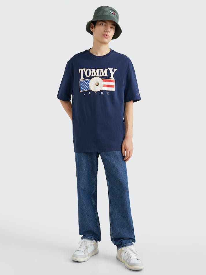 Tommy Jeans Skater Oversized Men's T Shirts Navy | 6CzzotsP2laR