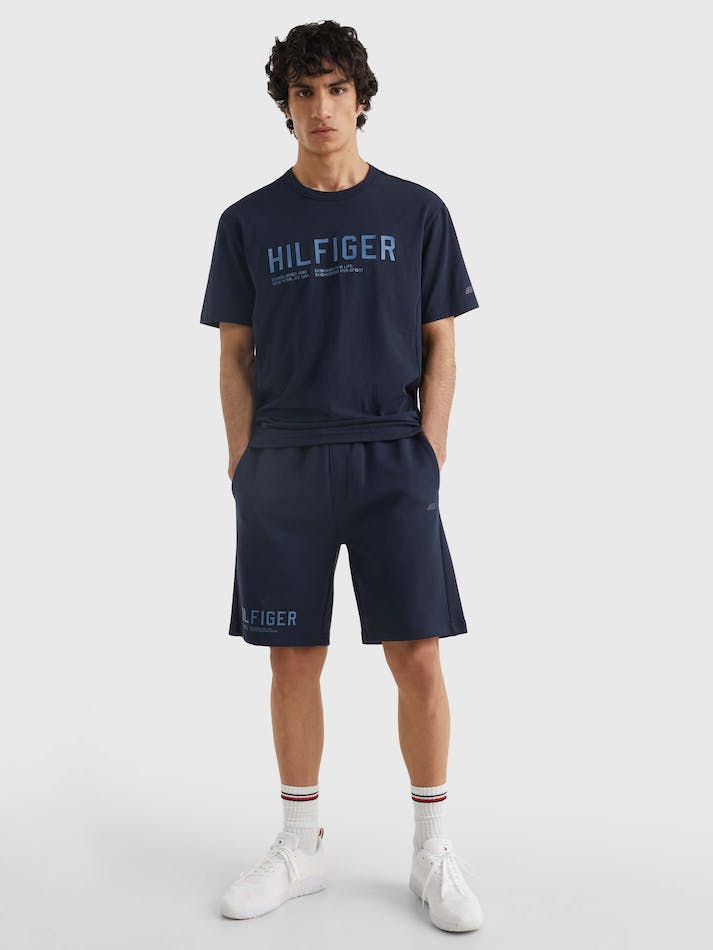 Tommy Hilfiger Sport Casual Fit Sweat Men's Shorts Blue | qJKYsxzdekMJ