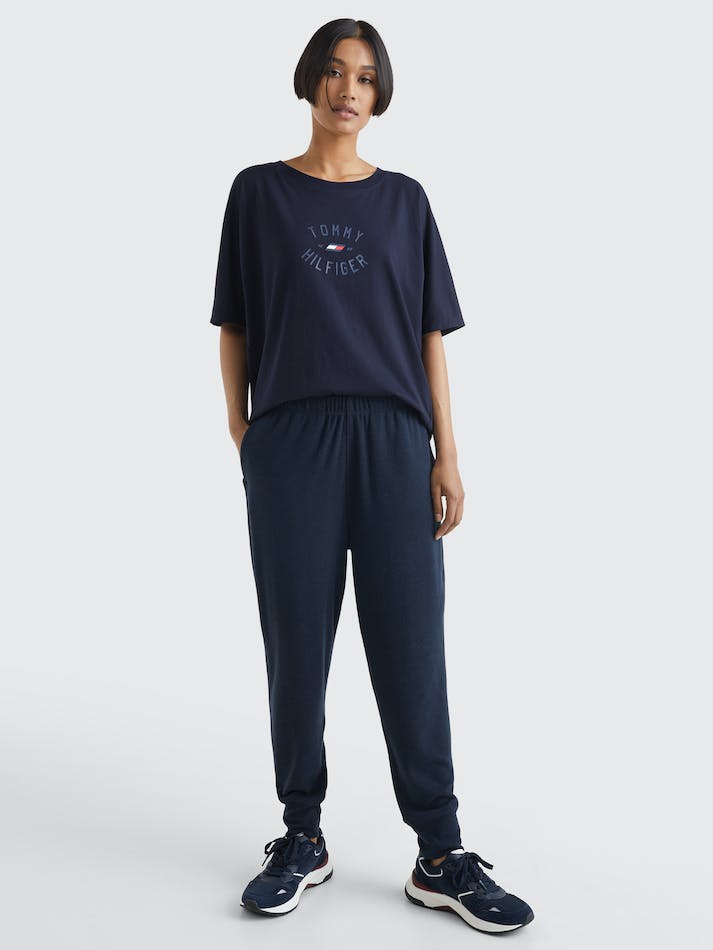 Tommy Hilfiger Sport Relaxed Fit Graphic Women's T Shirts Blue | DhSzBudUqkJ8