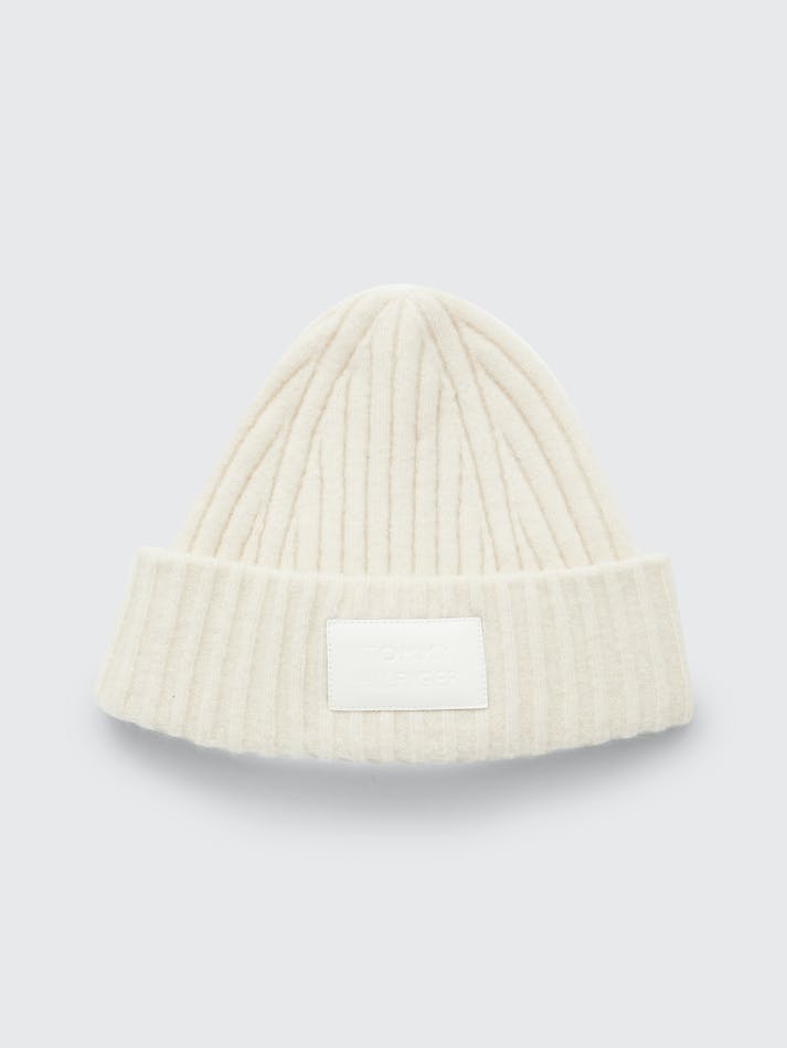 Tommy Hilfiger Th Modern Rib-Knit Women's Beanie Beige | iaZSr96Btal4